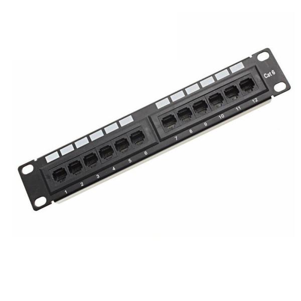 Quality 12 Port Cat 6 UTP Patch Panel for Network Server Rack Cabinet Compact and Space-Saving for sale