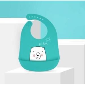 Free BPA Washable Silicone Baby Bibs Adjustable Snaps With Pocket