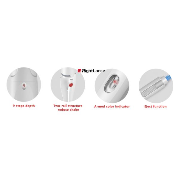 Aumtomatic Plainless Lancet Pen Type Blood Lancet For Glucometer Eject Function