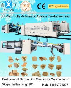 Cardboard Carton Packing Machine Slotter Die - Cutter Inline With Folder Gluer Bundler