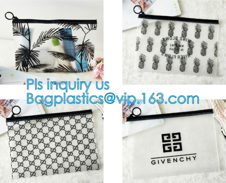 Custom waterproof pvc slider zipper wet bikini bag, zipper lock slider bag/resealable pvc slider zip poly bag, resealabl