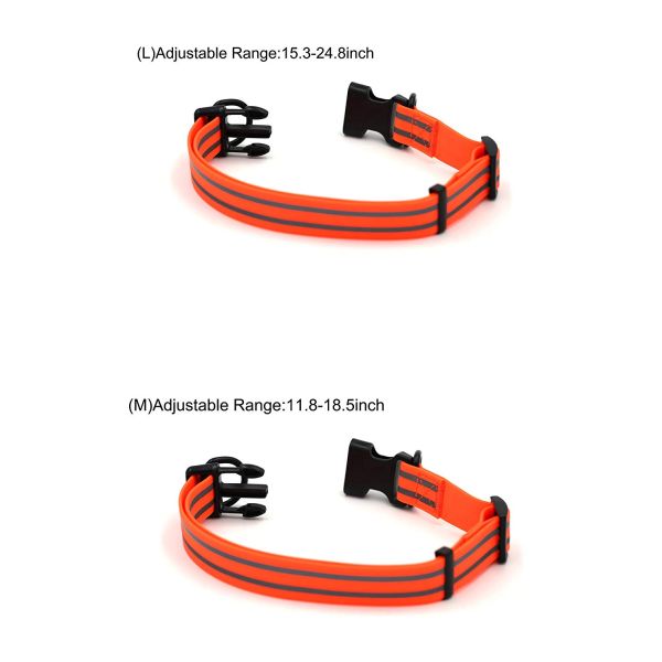Pet Safety Waterproof Reflective Dog Collars PVC Eco Friendly Material