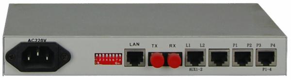 Quality Fiber Optical telephone converter 4POTS with 100M ethernet multiplexer for sale