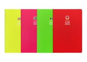 Pocket Blank Custom Printed Notebooks Sewned Stapled Binding Solid Color