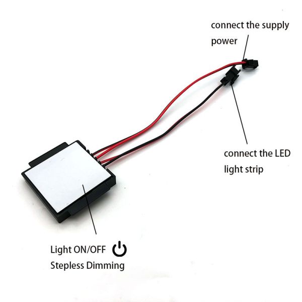 1-5mm Mercury Mirror DC 12V 3A/5A Bathroom Led lighting Single/Three color On/Off Dimmer Touch Sensor Switch