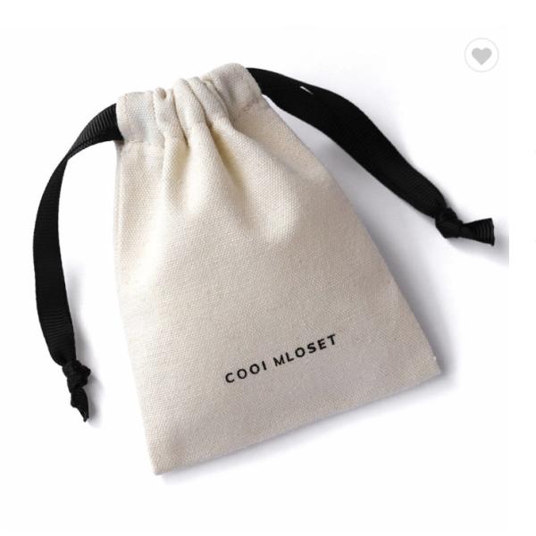 Quality OEM Pantone Color Printed Cotton Drawstring Pouch Draw String Gift Bag for sale