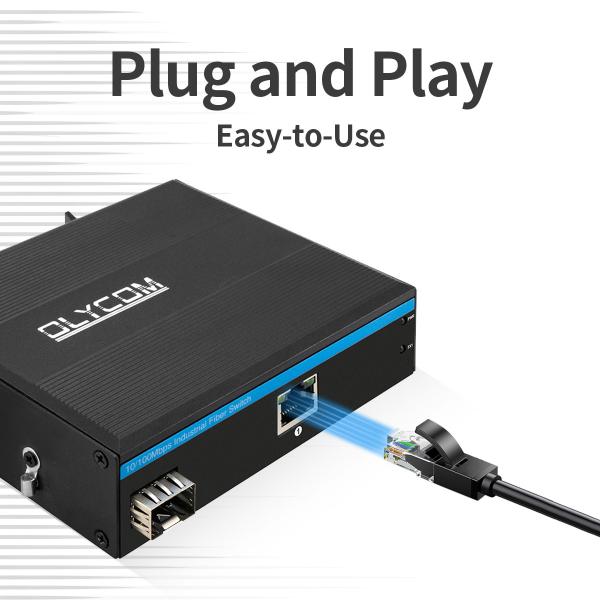 Quality Industrial PoE Media Converter 10/100M Fast Ethernet 15.4W/30W SFP Fiber For IP Cameras for sale