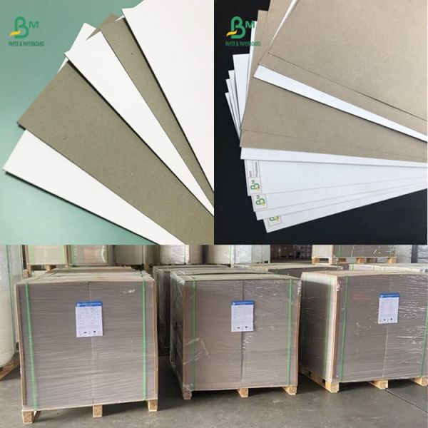 OEM Duplex Paper Carton Board One Side Gray One Side Coated White Sheets 200 - 450gsm