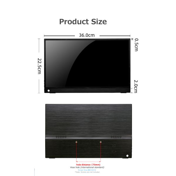 Portable Monitor for Laptop 13.3 Inch,FHD 1080P USB C Travel Monitor External for Computer, Second Display Screen with Kickstand