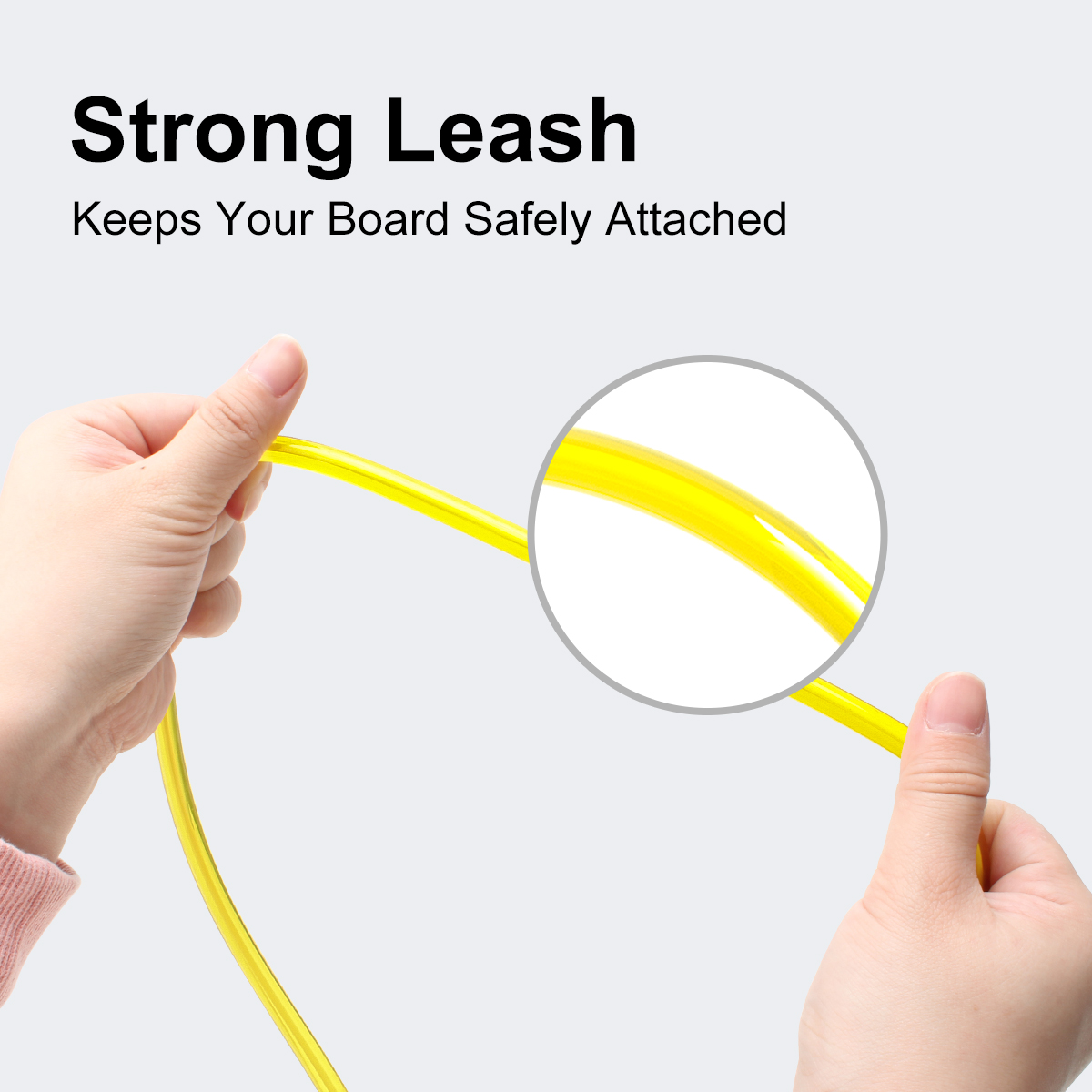 6'7'8'9'10'11'12' Surfboard Leash with Strong and Durable Coil or Straight Cord