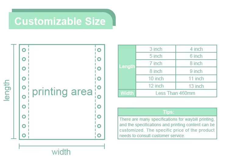 Rectangular Carbonless Copy Paper Custom International Express Waybill Eco Friendly