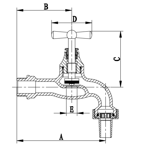Slow Open Brass Handle 16 Bar Stopcock Tap