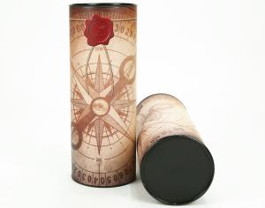 China Paper Candy Gift Cylinder Box 250G 3D Hot Stamping For Flower Packaging wholesale