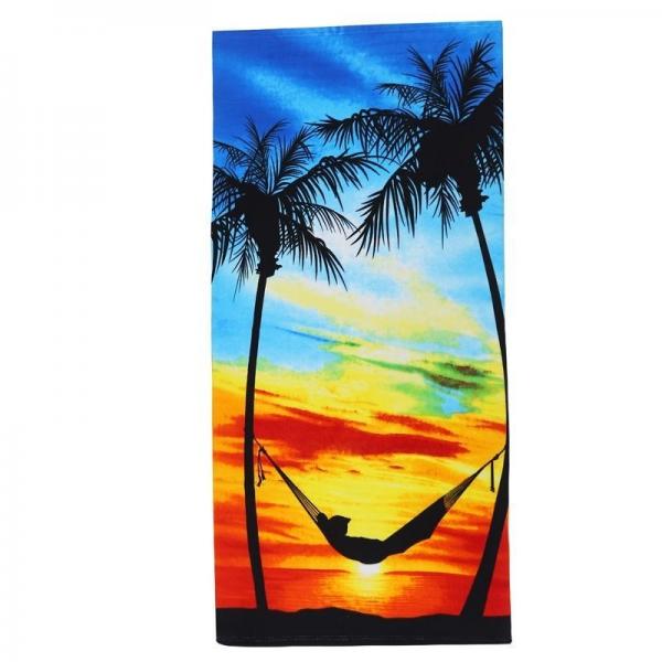 Quality Customized Designs Supported Super Soft Printed Microfiber 100% Polyester Beach Towel for sale
