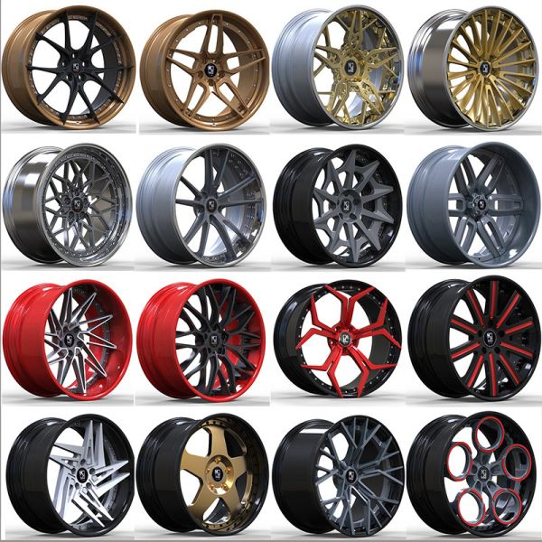 Custom forged Wheels custom 16 inch 24 inch aluminium alloy wheels for cars michine face polish
