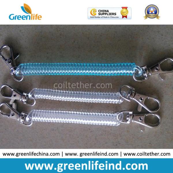 Quality Custom Short Plastic Spring String Mobile Phone Lanyard Key Chains for sale
