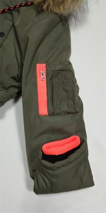 Grey Mens Longline Padded Coat Fur Hood Longline Mens Puffer Coat