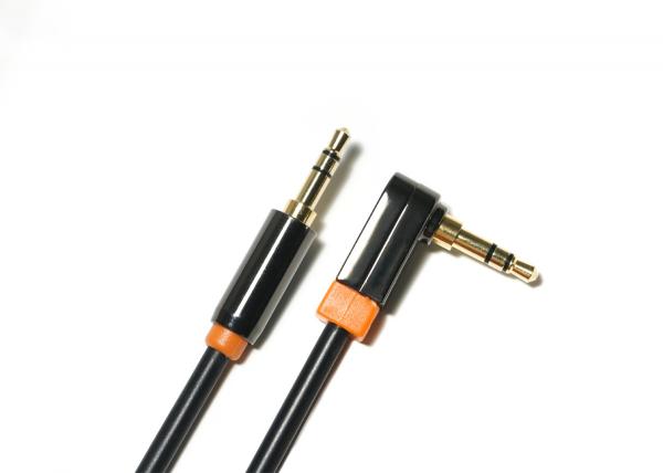 Black 0.92 Meters Optical Digital Audio Cable , 3.5mm Metal PVC Car Speaker Cable