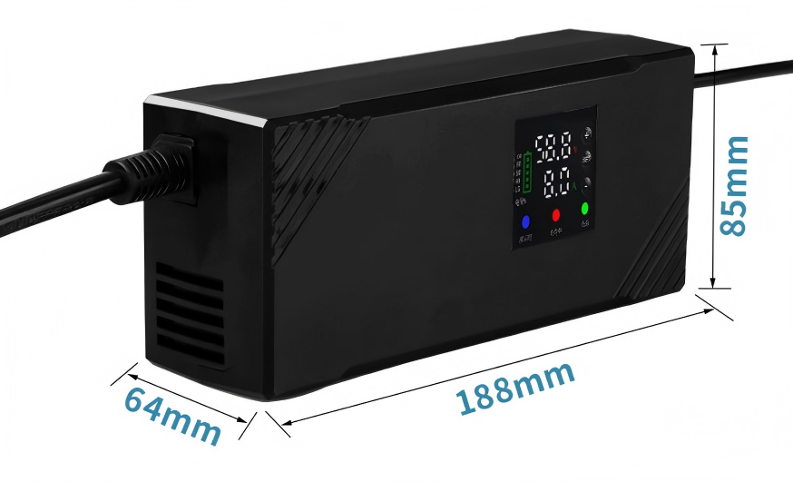 CC CV Mode Adjustable Voltage and Current 48V 8A Battery Charger with Digital Screen for LiFePo4 Batteries