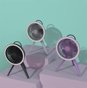 Cordless Portable Camping Fan With Led Lantern 5V/2A 4 Mode Speed