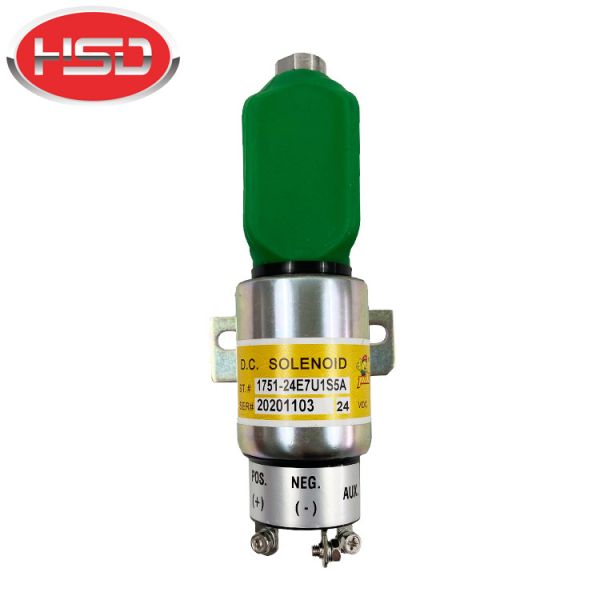 1751-24E7U1S5A 3864274 Excavator Electrical Parts 24volt Shut Off Stop Solenoid Valve For Cummins