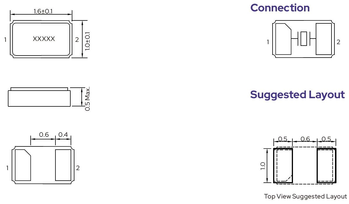 32768KHz-SMD1610-Tuning-Fork-Crystal-Dimension