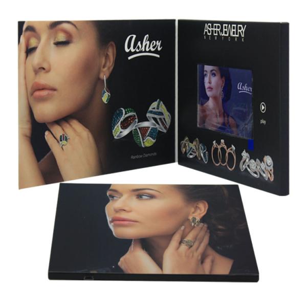 Quality Carbid LCD Video Business Brochure With Stereo , LCD Video Card / Sensor for sale