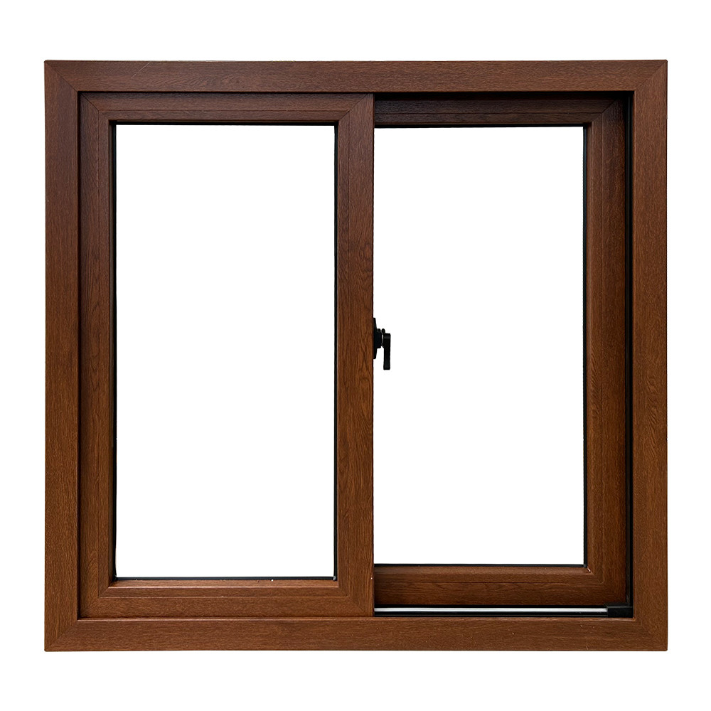 Customized PVC Double Horizontal Sliding Windows With Mosquito Screen Vinyl Sliding Windows