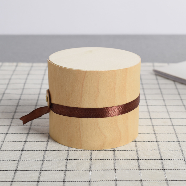 Cylindrical Wooden Box Packaging