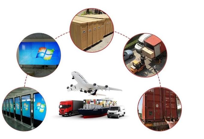 55 Inch 3x3 Processor Controller LCD Video Wall Advertising Screen 4K Resolution