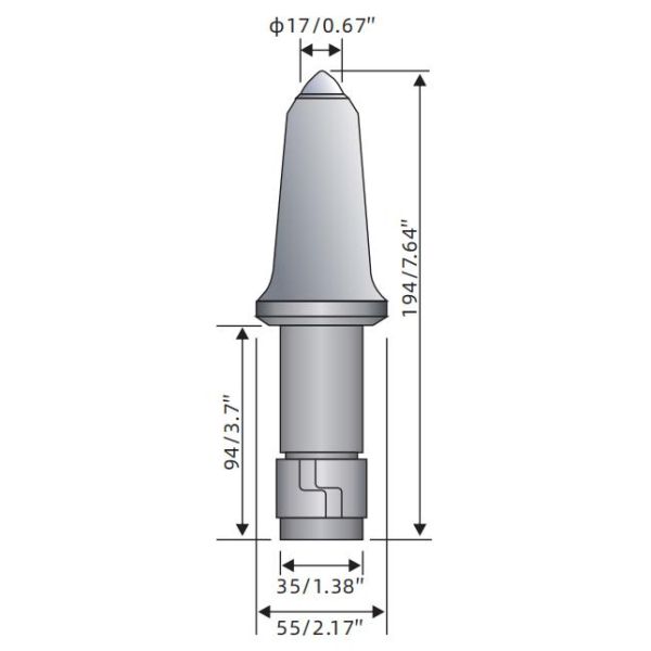 Conical Mining Tools With 100% Virgin Tungsten Carbide Inserts
