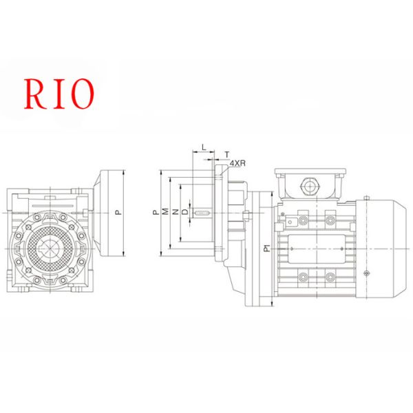 Low Noise PC Series Helical Gear Reducer with Low Energy Consumption