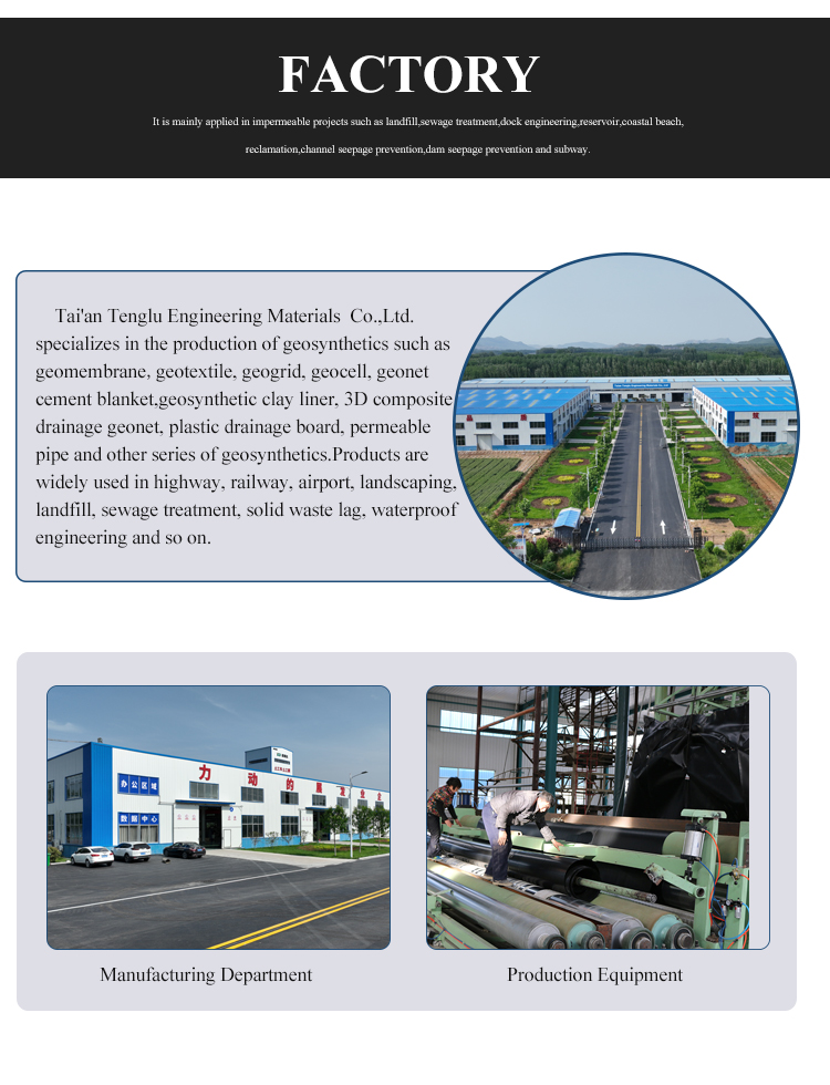 Fish Pond Shrimp Pond Dock Engineering Reservoir Geomembrana Waterproof Membrane Dam Liner