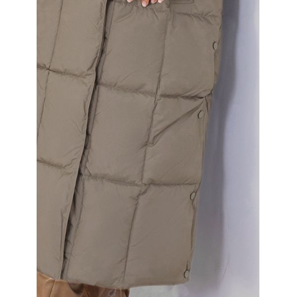 Washable Ankle Length Down Coat Duvet Extra Long Puffer Coat Womens