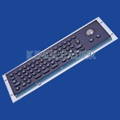 China Small Sized Industrial Keyboard With Trackball Brushed 66 Keys Brushed SS on sale
