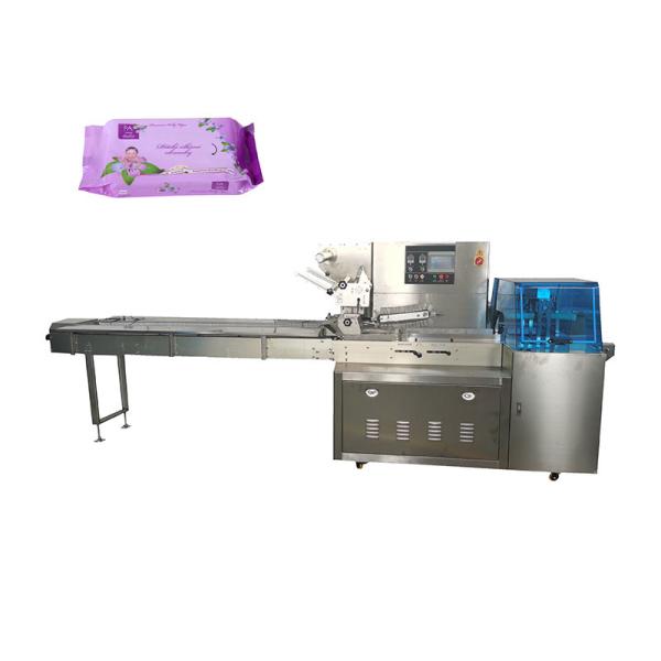 Quality CE Wet Tissue Packing Machine 350mm 100bags/min Servo Driven for sale