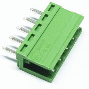 China HT396V pluggable terminal blocks 3.81/5.00/5.08/7.62mm ptich header, male pins, shrouded (2 Side) vertical through hole wholesale