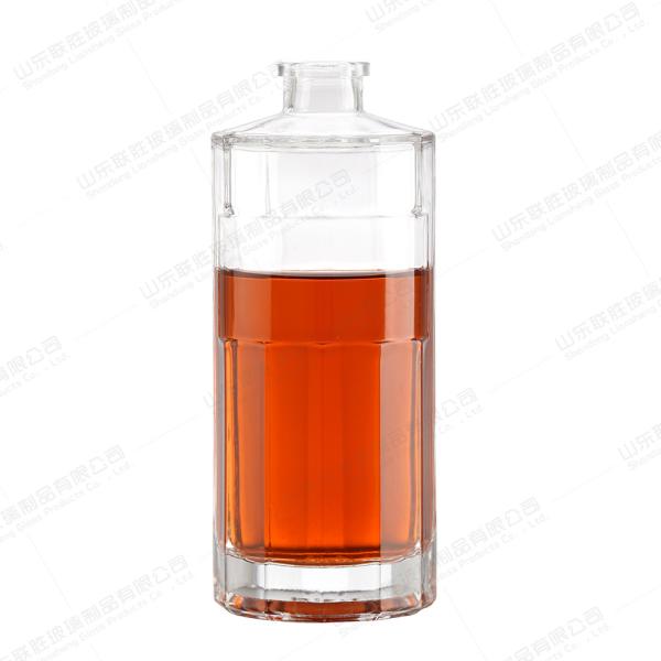Quality Body Material Glass Cylinder Bottle 350ml 550ml 750ml for Liquor Vodka Whisky for sale