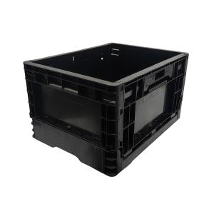 China 400*300*220MM Black Anti-Static Folding Box Plastic Turnover Box Foldable Plastic Box wholesale