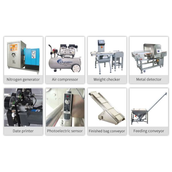 Multihead Weigher Vertical Packing Machine For Snack Food Nuts Popcorn