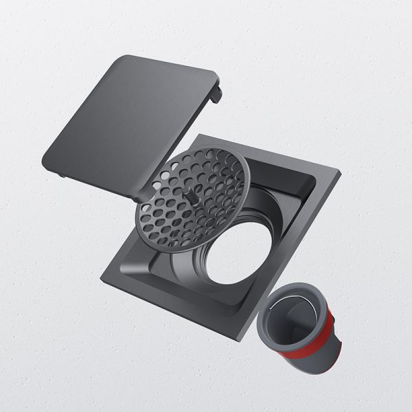 Durable Shower Floor Drain Square Brass Ensuring Smooth Water Flow Filter 100 * 100mm