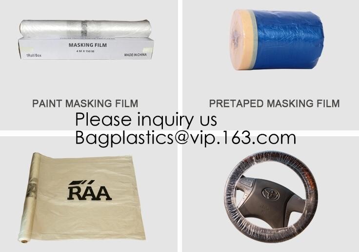 Disposable Plastic Car Cover with Elastic Band Medium Size, Kit De Protection, Car Clean Kit, car protection disposable