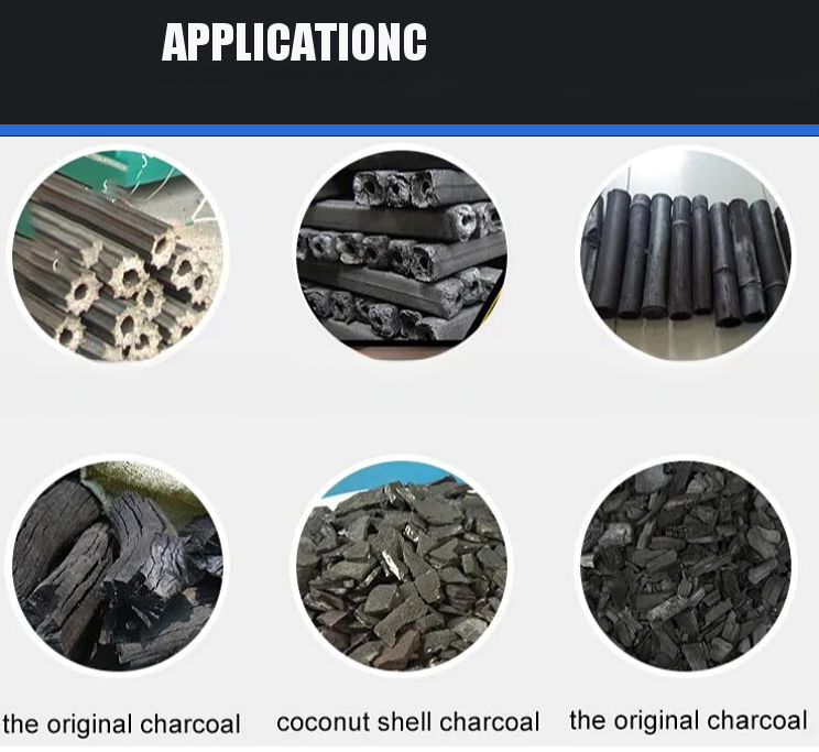 Environment Friendly Charcoal Making Machine Biochar from Rice Husks and Coal Powder