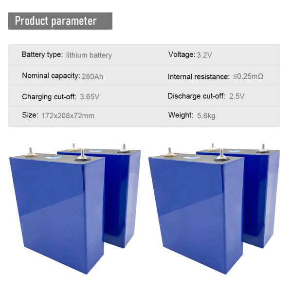 Prismatic Electric Vehicle Lithium Battery Lifepo4 280ah 3.2V