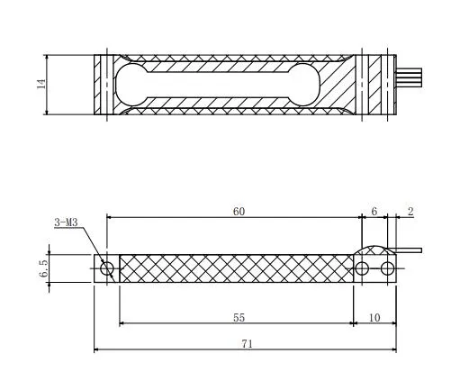 100g/200g Parallel Beam Weighing Sensor Aluminium Alloy Single Point Load Cell