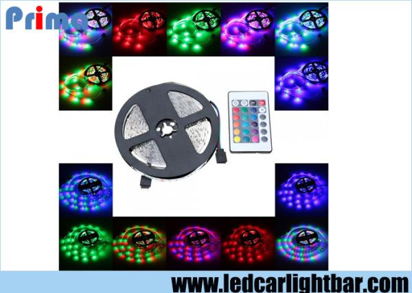 Quality 60 Led 3528 SMD LED Strip Lights With 24 Key RF Remote Controller Adapter for sale