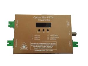 High Performance DFB Laser Mini Optical Transmitter DC12V/1A Low Power Loss