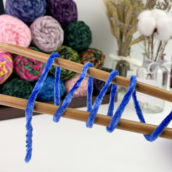 100% Velvet Polyester Chenille Yarn For Chunky Crochet