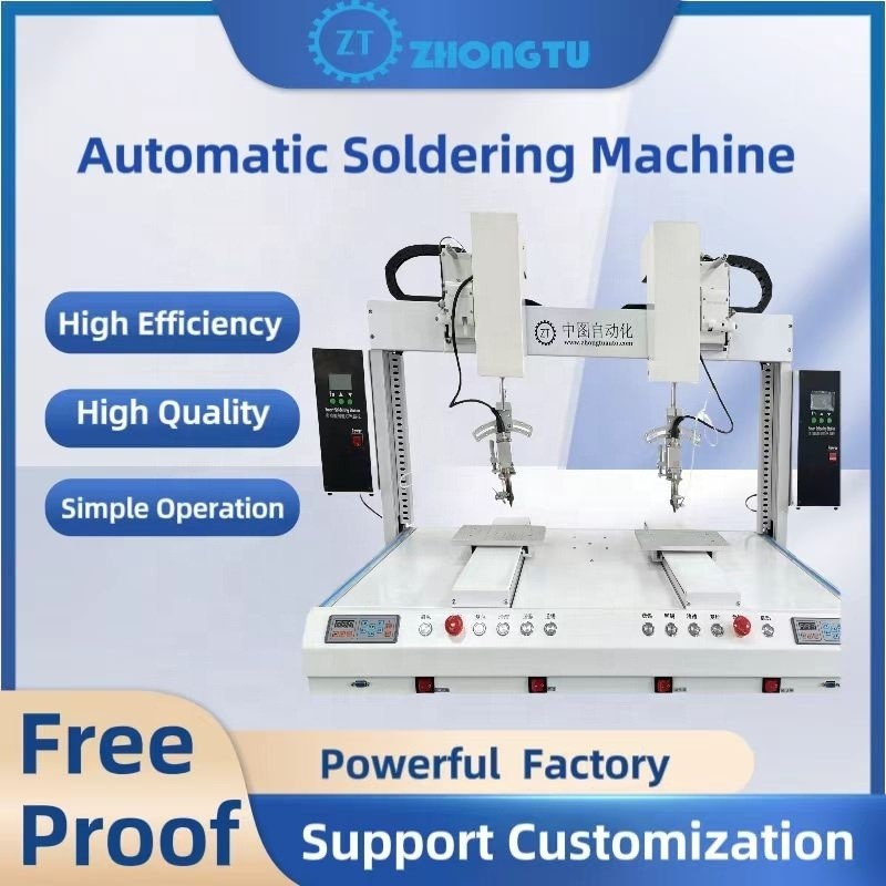 Automatic Soldering Machine Simultaneously Solder Two Points for Enhances Working Efficiency