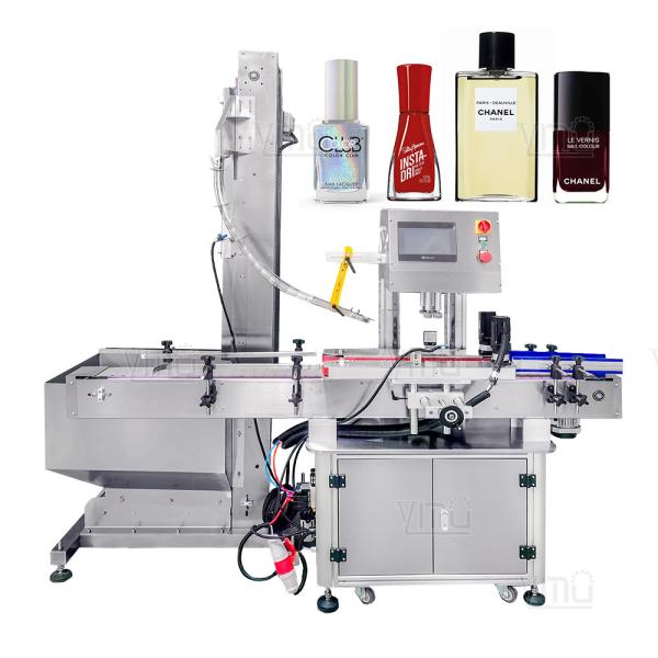 Quality YIMU CM140 Automatic Pneumatic Perfume Bottle Capper Nail Polish Cap Feeder Applicator Closing Sealing screw Capping Mac for sale